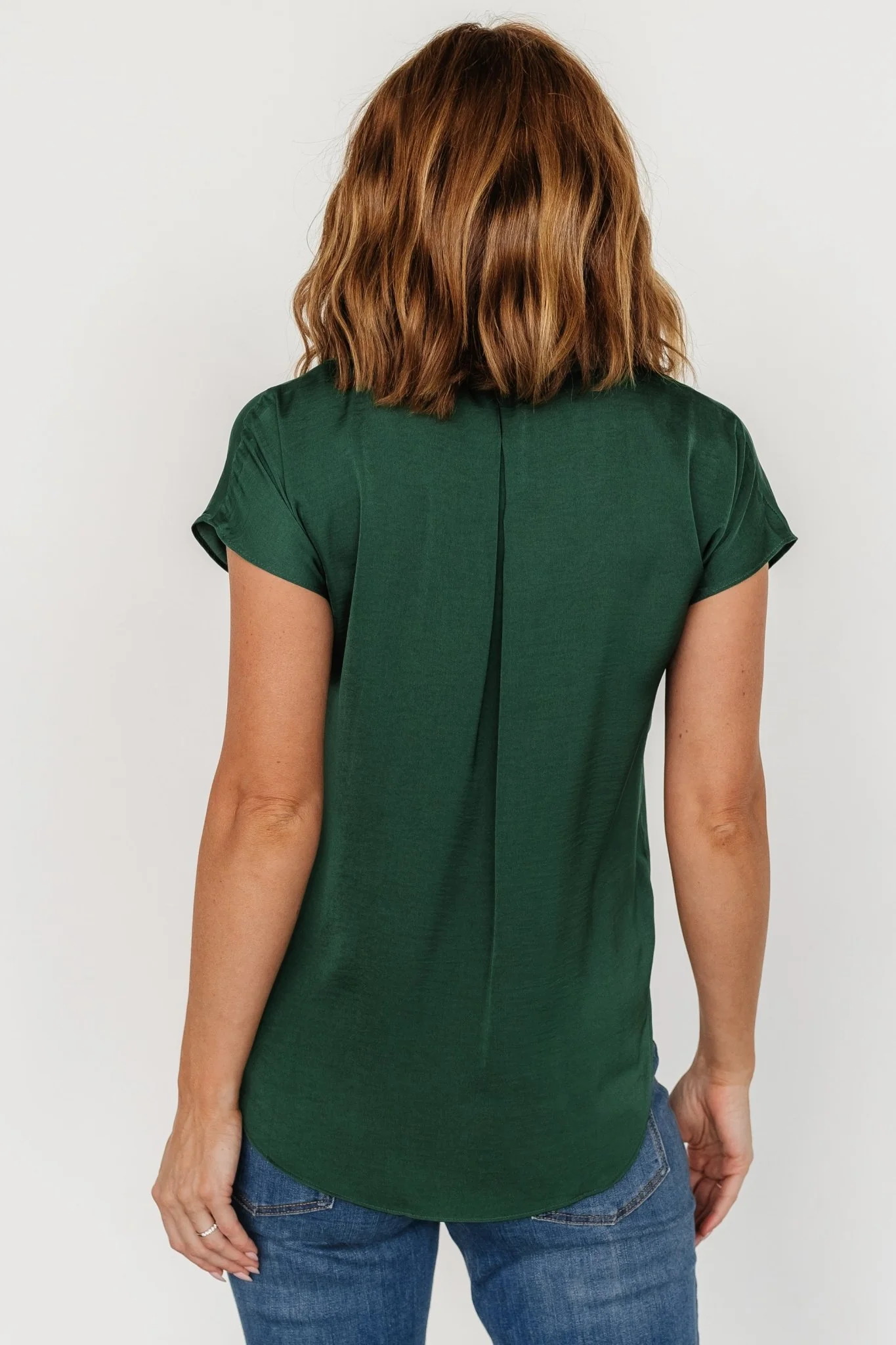 Corey Button Top | Hunter Green