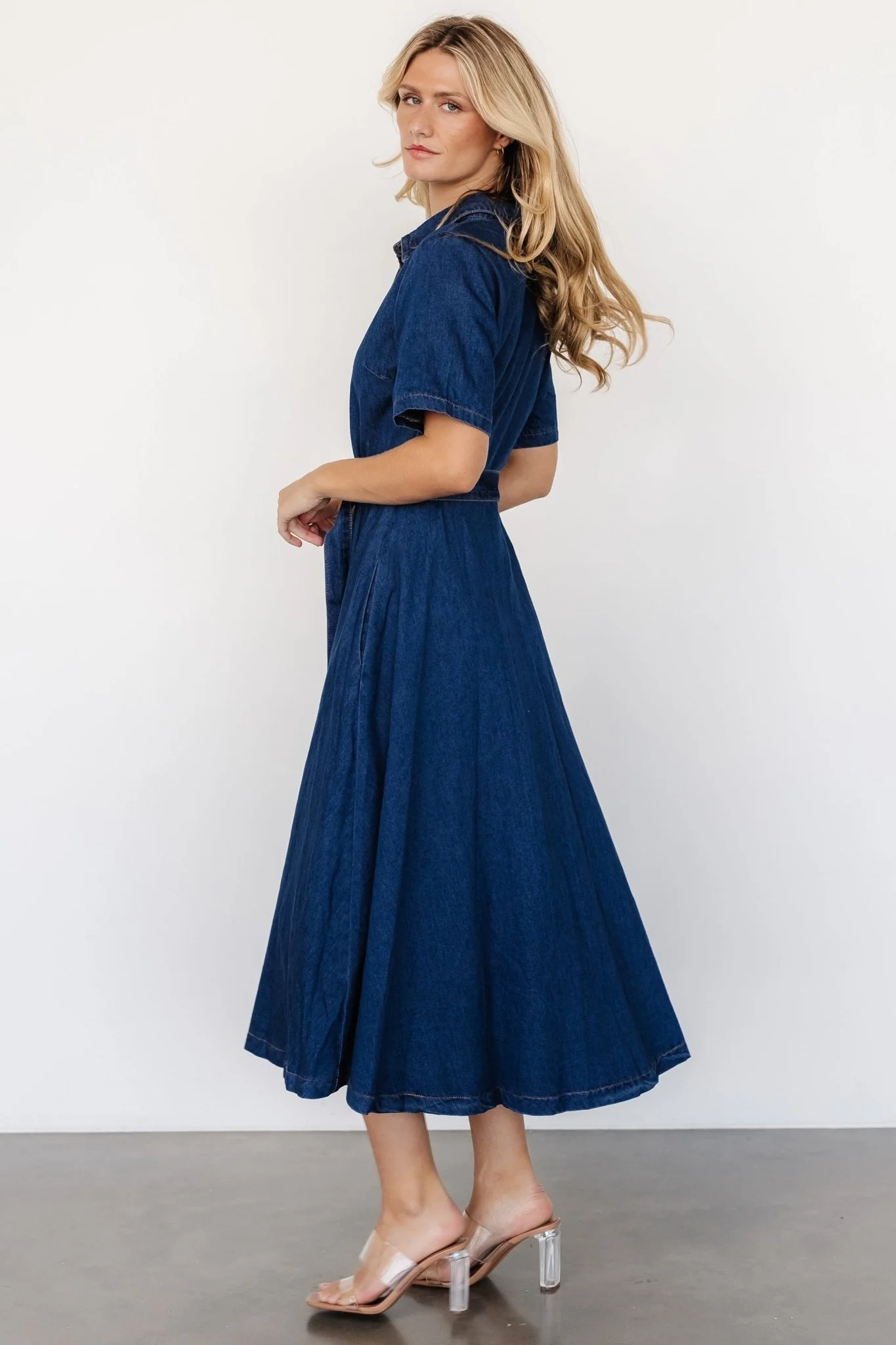 Janelle Midi Dress | Denim Blue