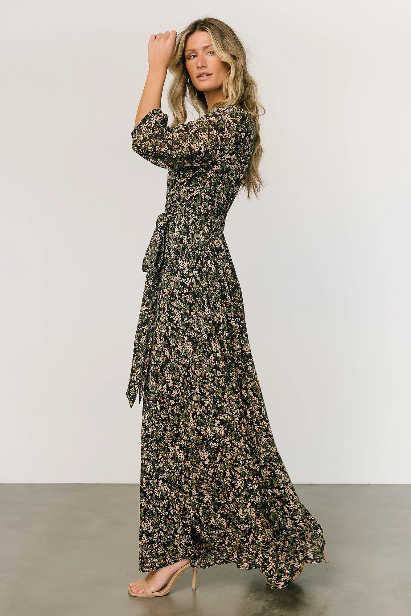 Rebecca Maxi Dress | Black Floral