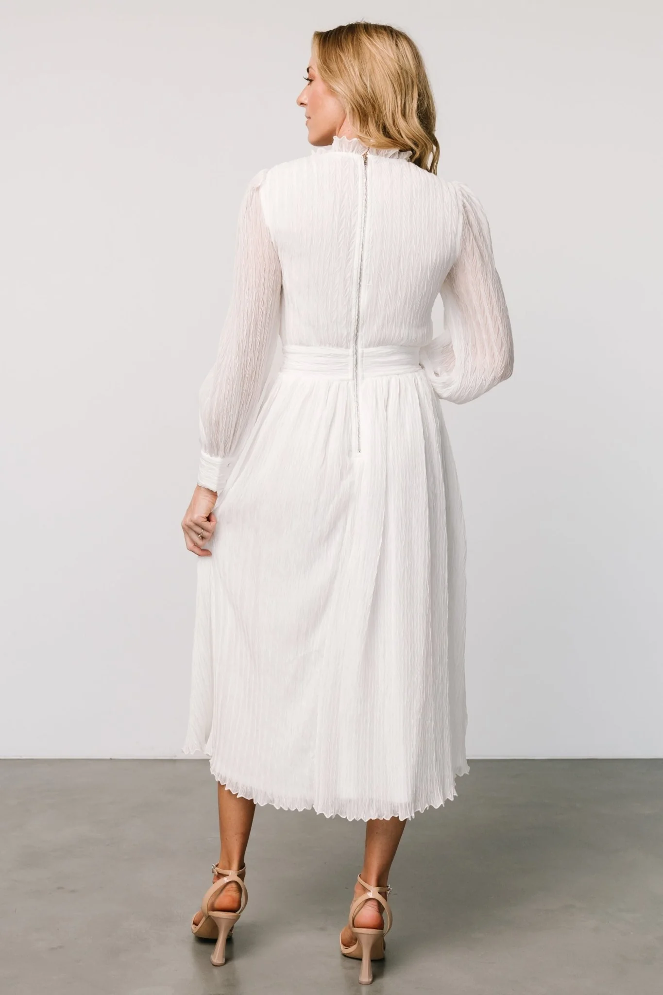 Julie Long Sleeve Dress | Off White