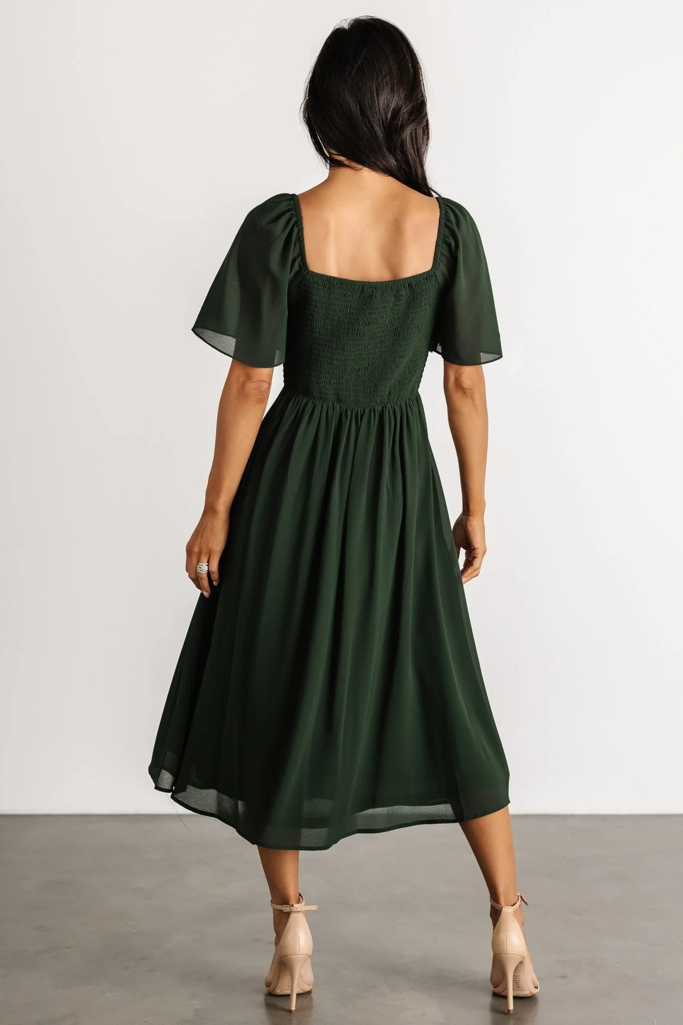 Colette Sweetheart Midi Dress | Evergreen