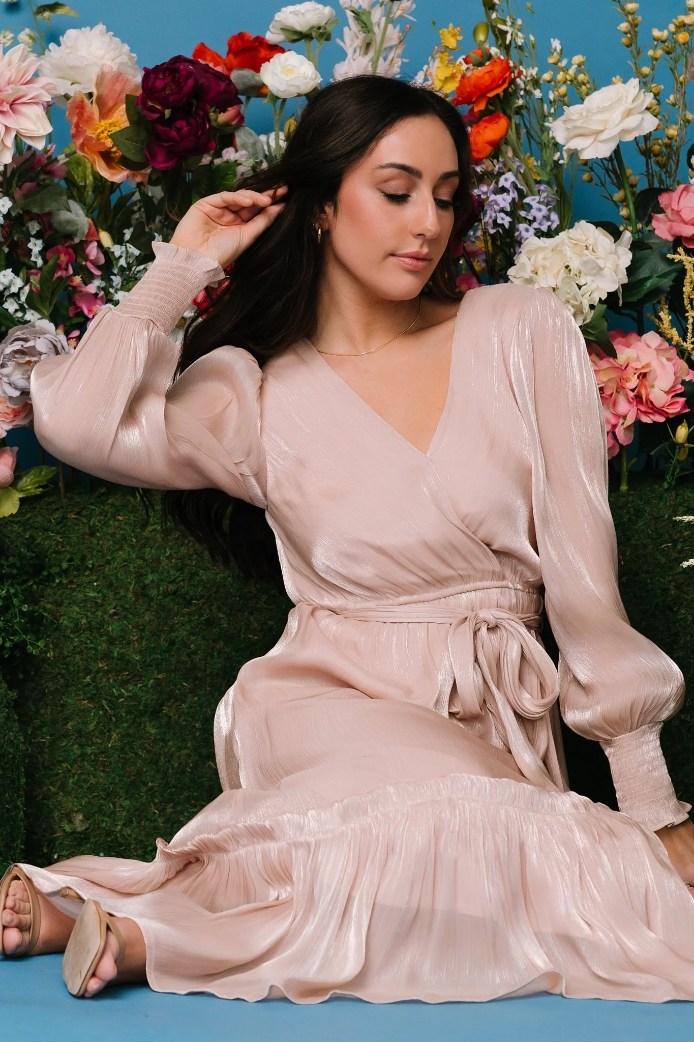 Flynn Midi Dress | Champagne