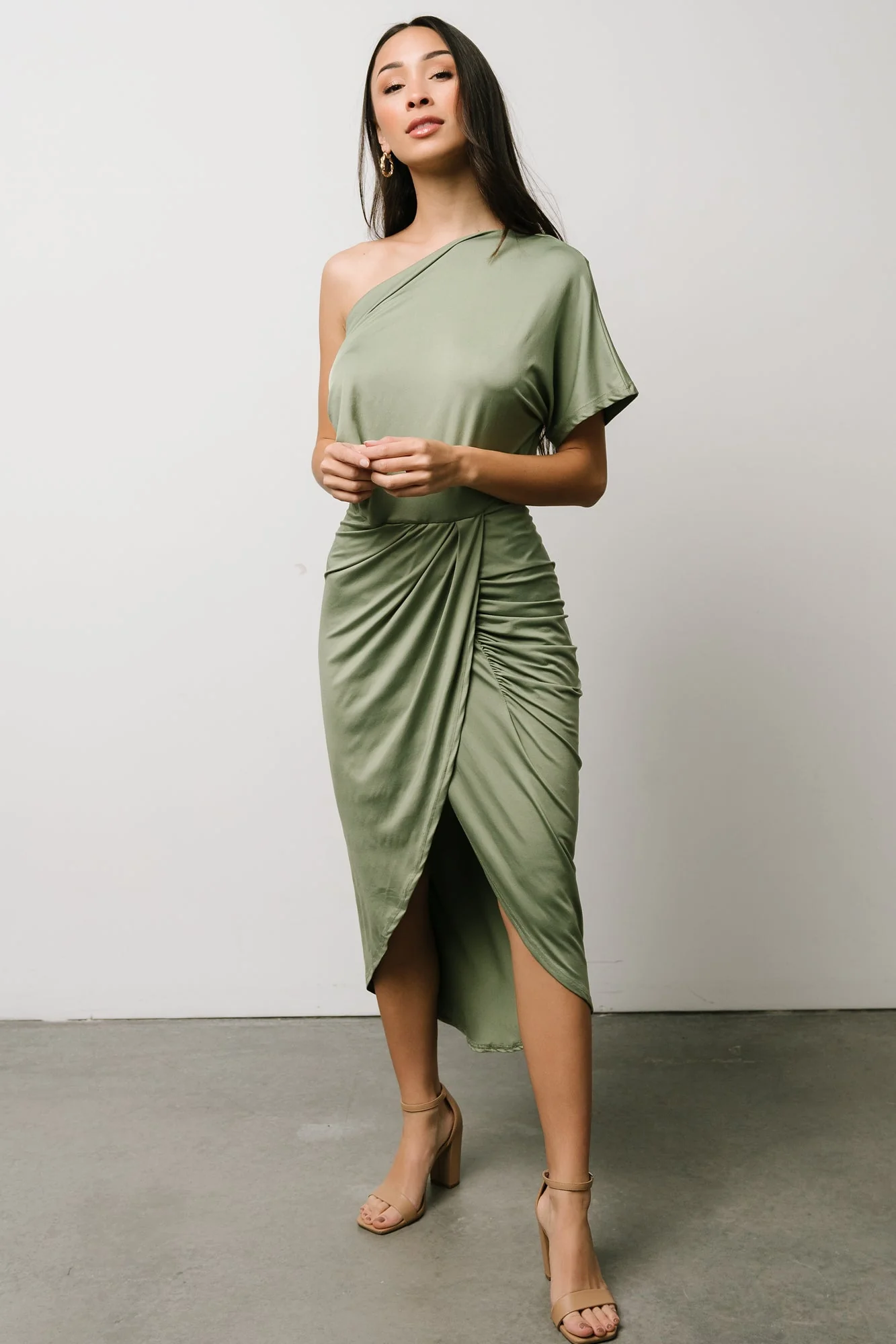 Addison Midi Dress | Dusty Sage