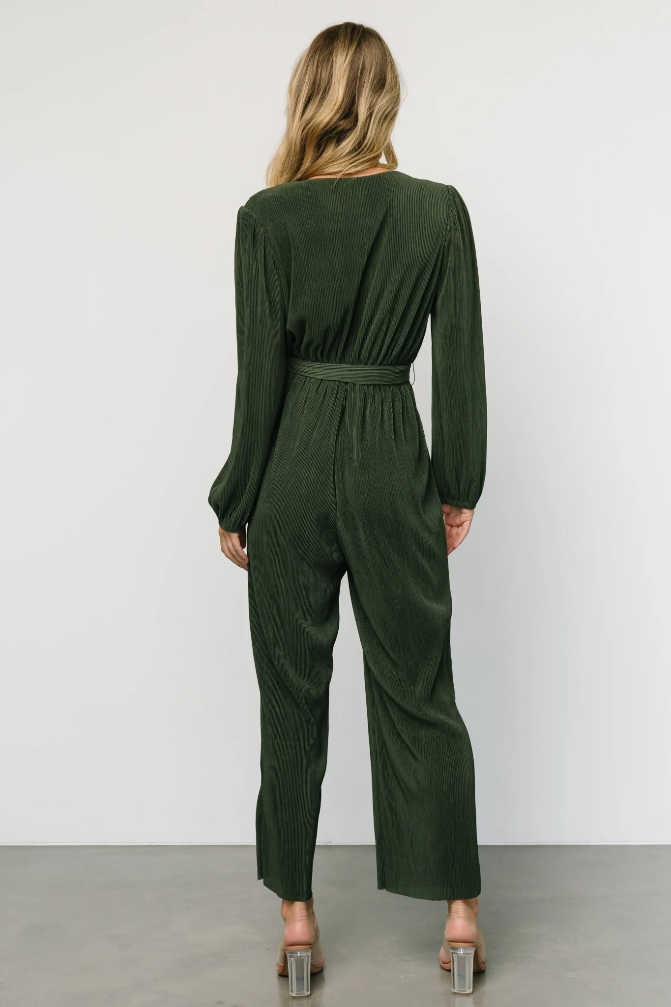 Croft Pleated Jumpsuit | Dark Olive
