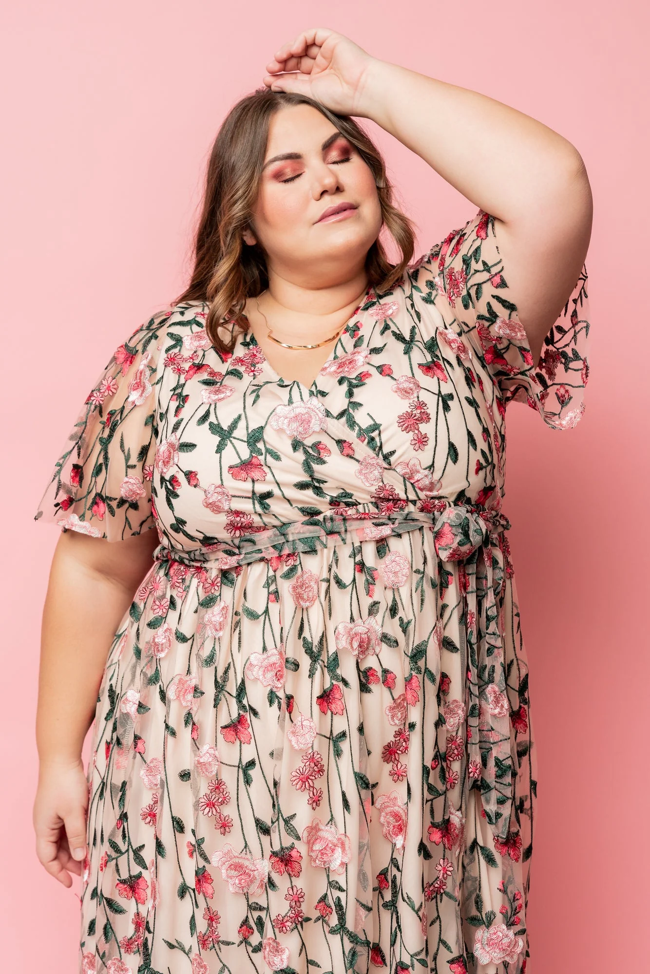 Marseille Embossed Maxi Dress | Rose Garden