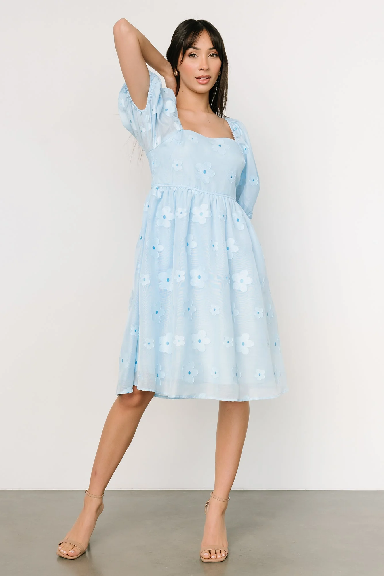 Daisy Short Dress | Blue Floral