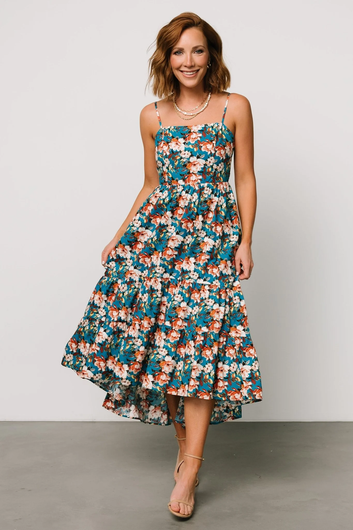 Shari Tank Maxi Dress | Deep Blue Floral