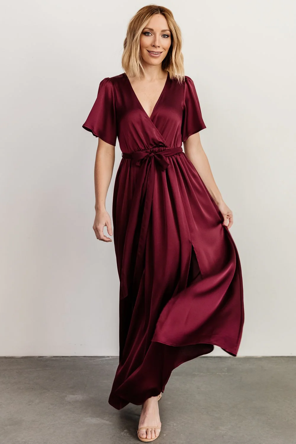 Sicily Satin Maxi Dress | Mulberry