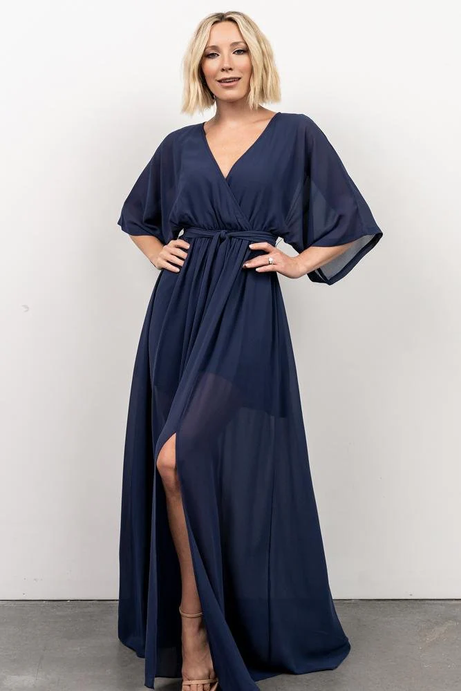 Kia Kimono Maxi Dress | Navy
