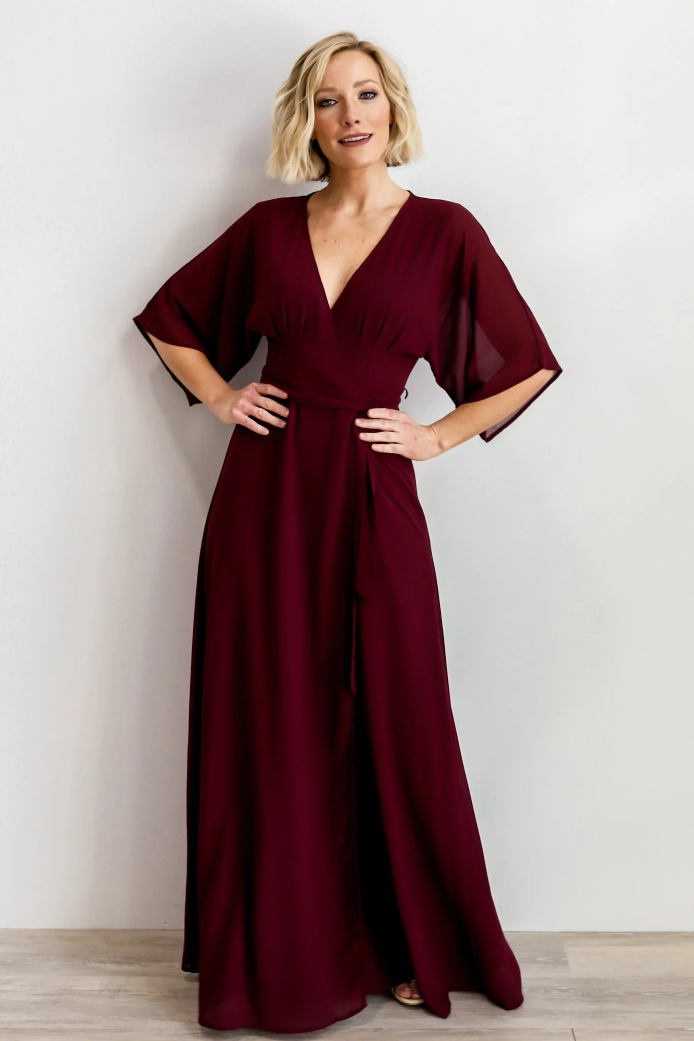Lilly Wrap Maxi Dress | Burgundy