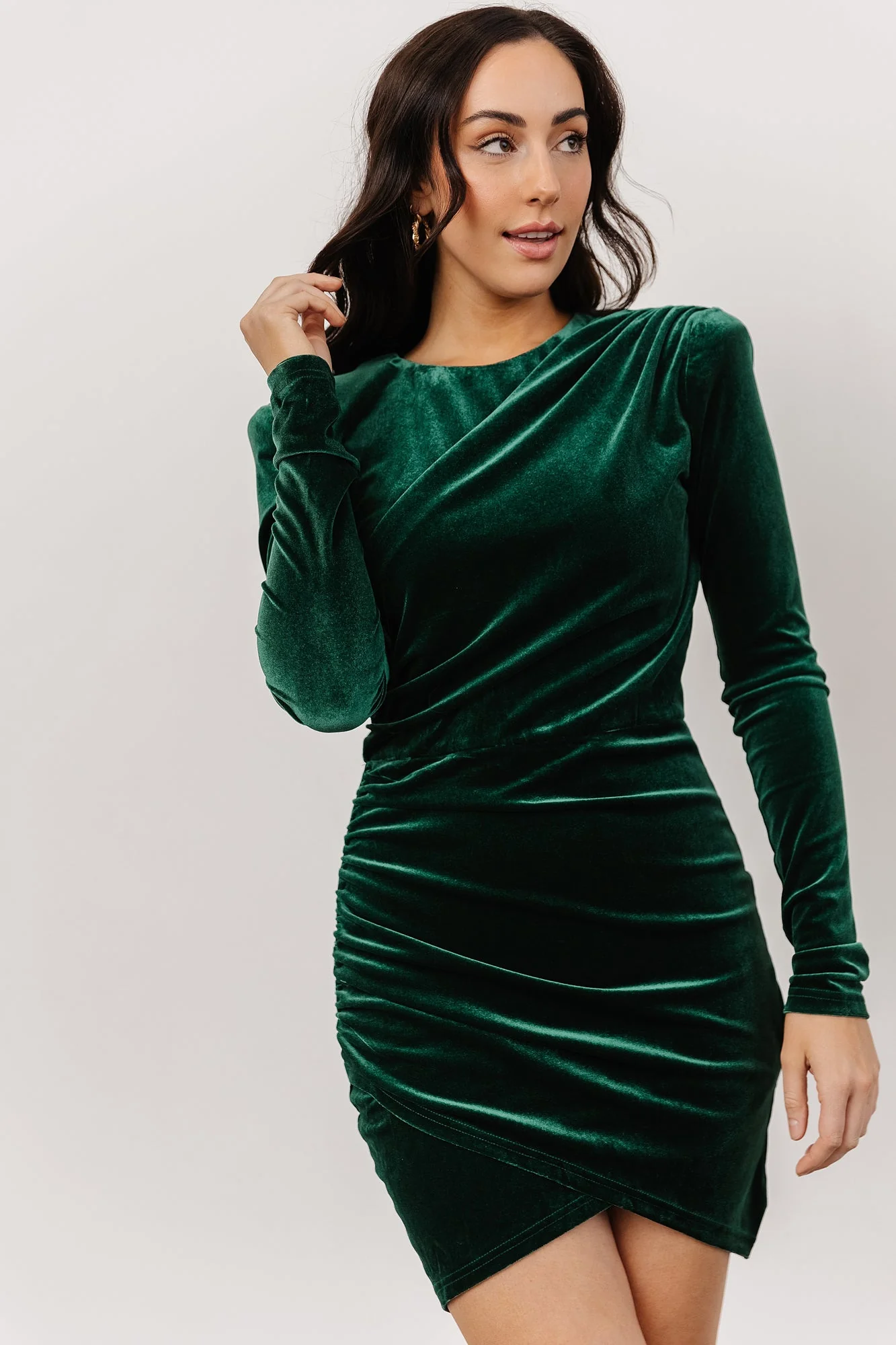 Ava Velvet Mini Dress | Green