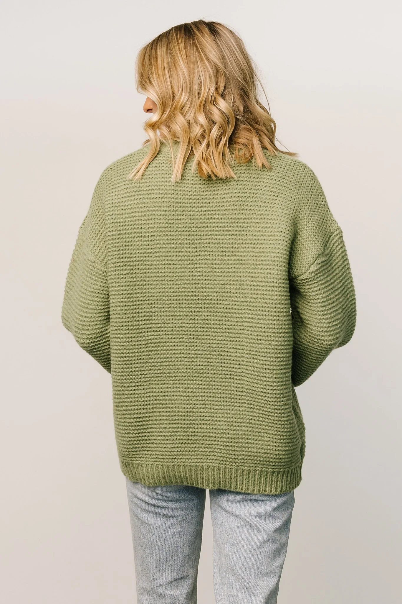 Bentley Chunky Knit Sweater | Olive