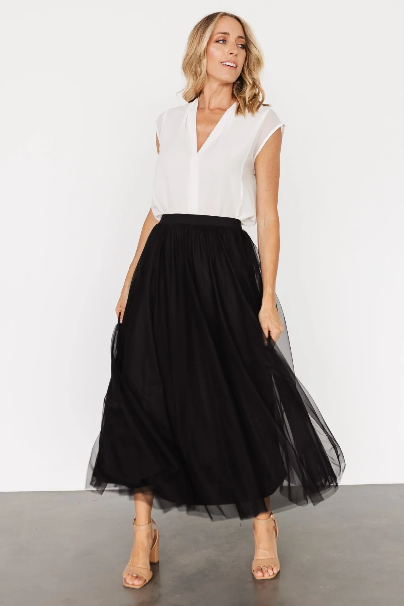 Mila Tulle Skirt | Black