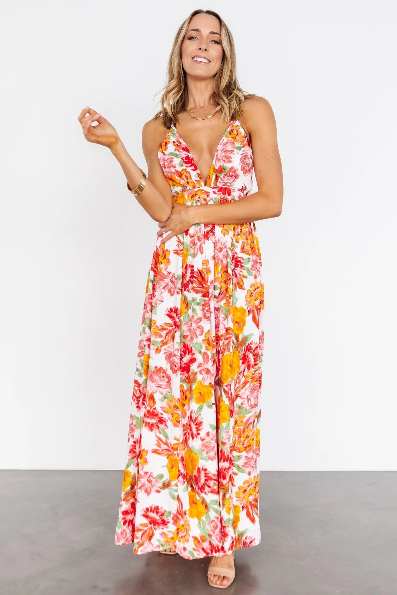 Miramar Maxi Dress | Off White Floral