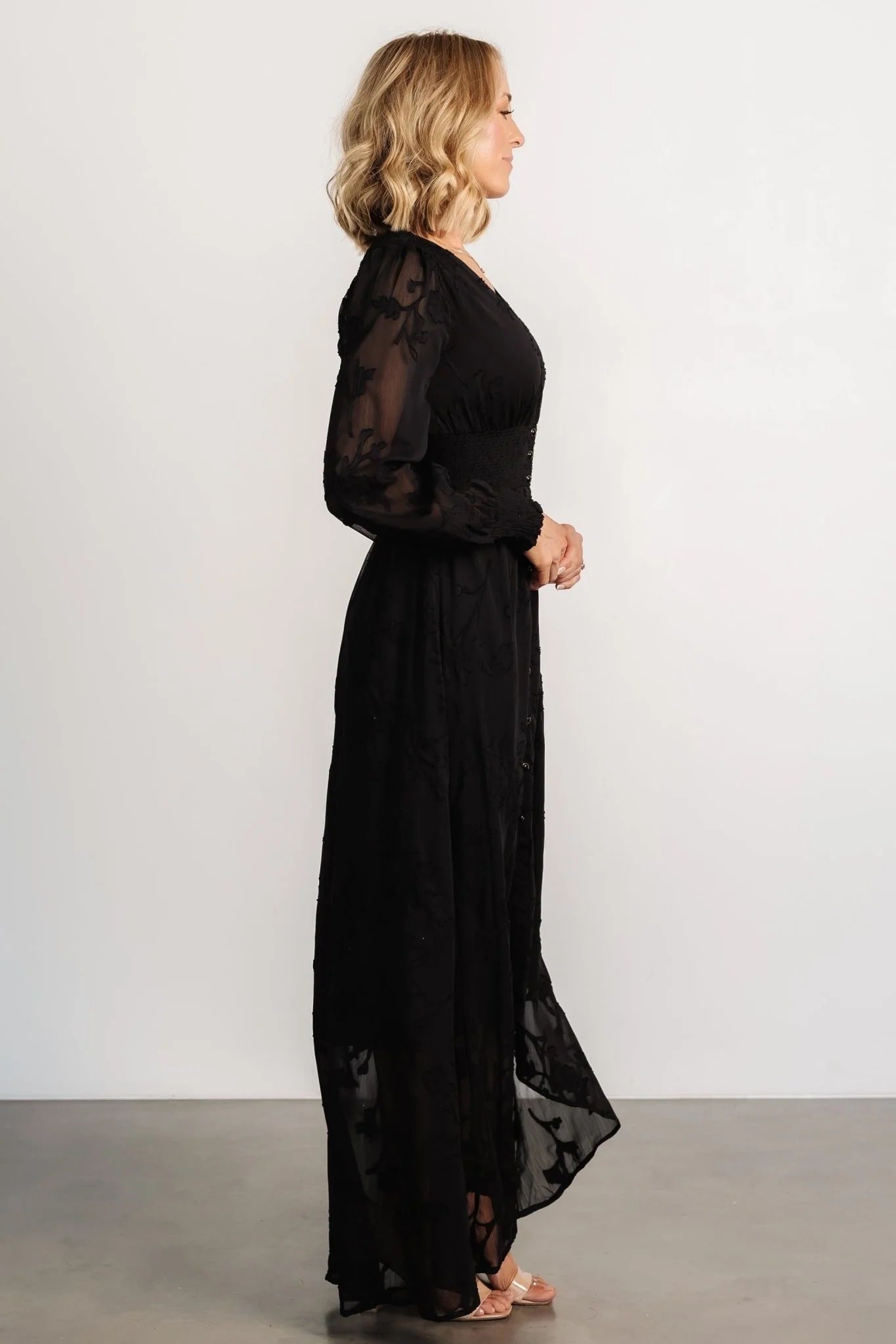 Mayfair High Low Maxi Dress | Black