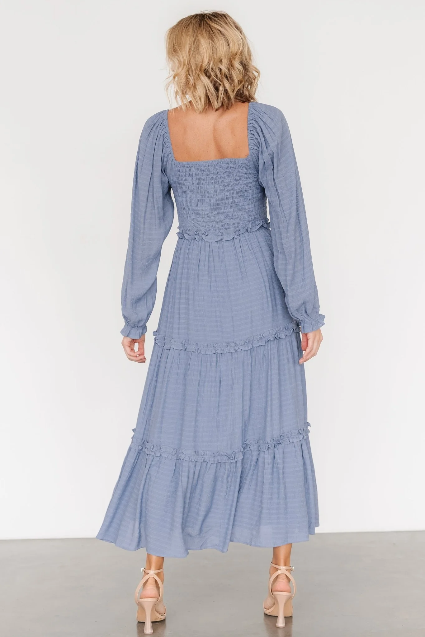 Rowan Tiered Dress | Slate Blue