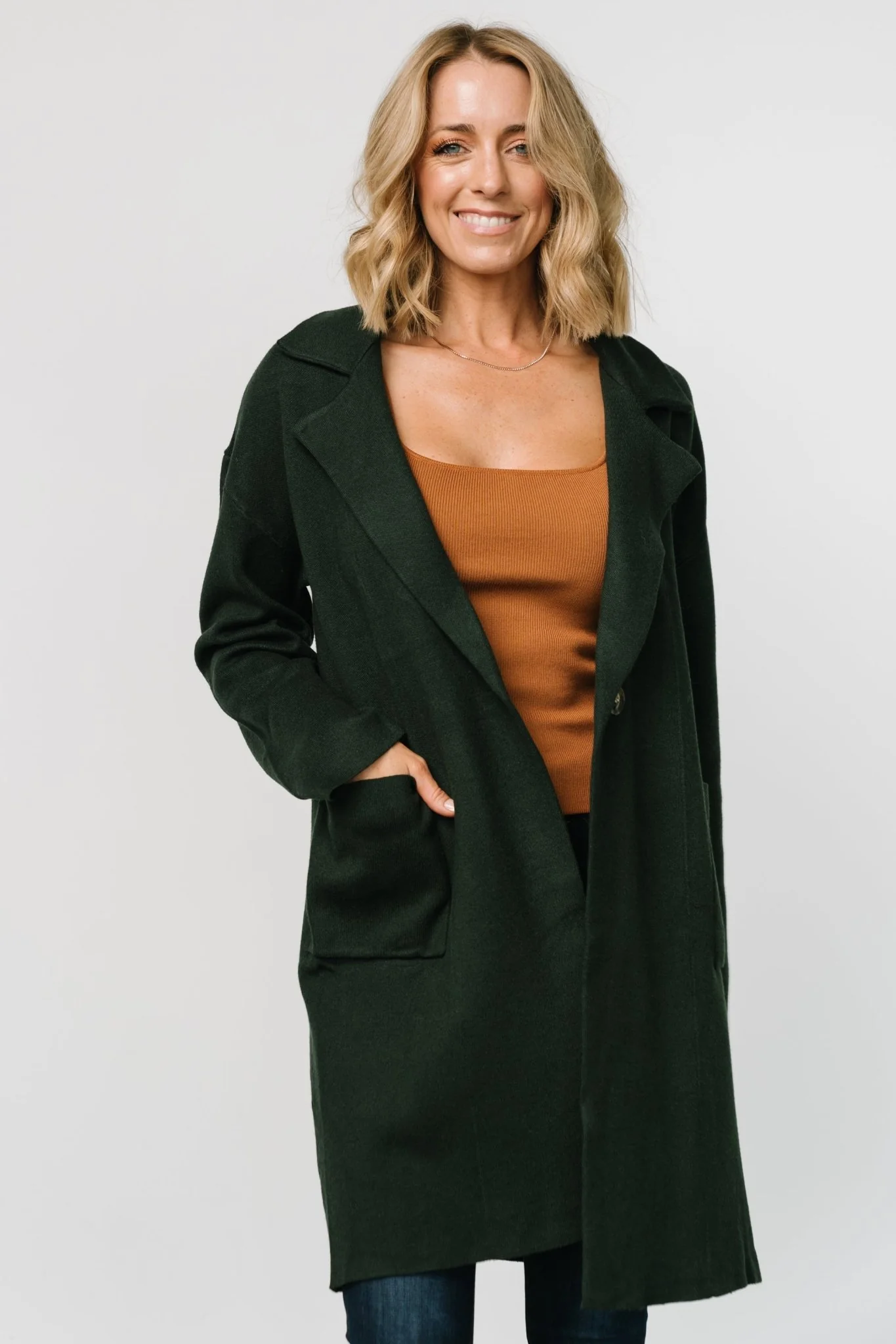 Roland Long Jacket | Dark Green