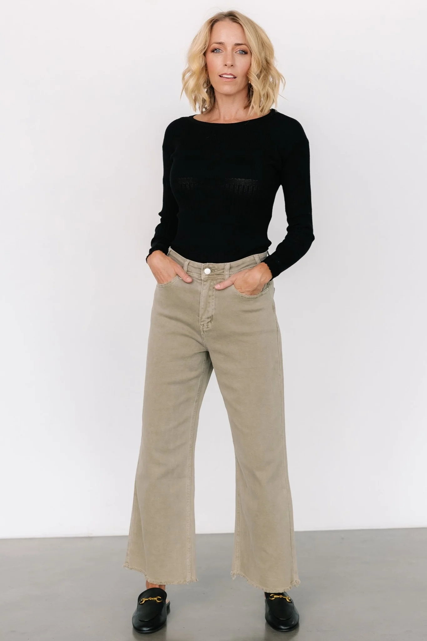 Spence Denim Pants | Olive