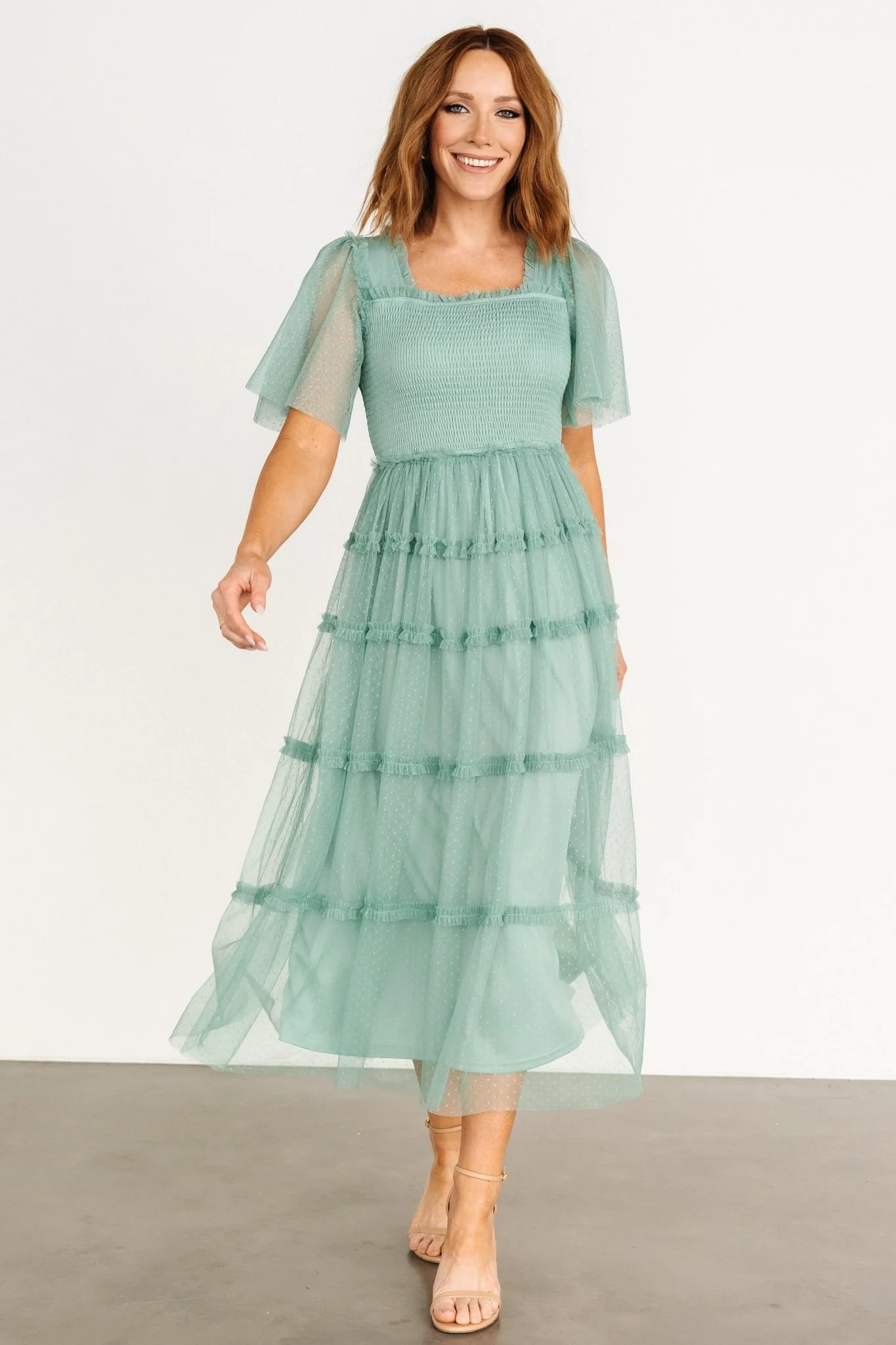Bexley Tulle Dress | Eucalyptus