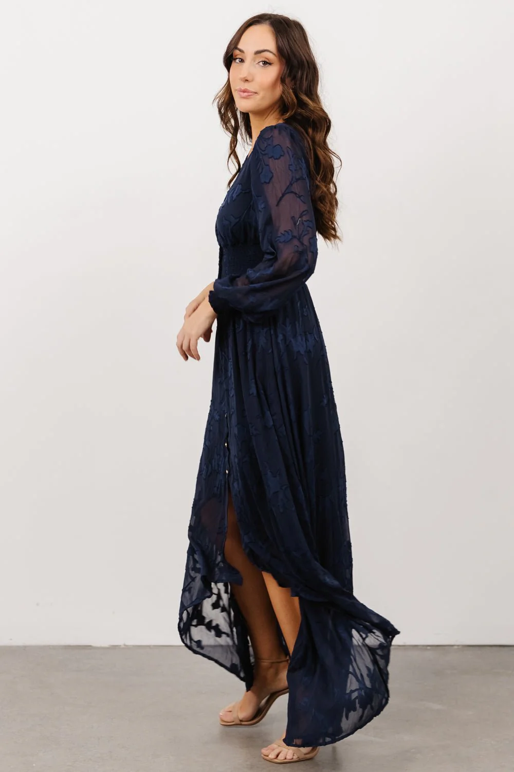 Mayfair High Low Maxi Dress | Navy