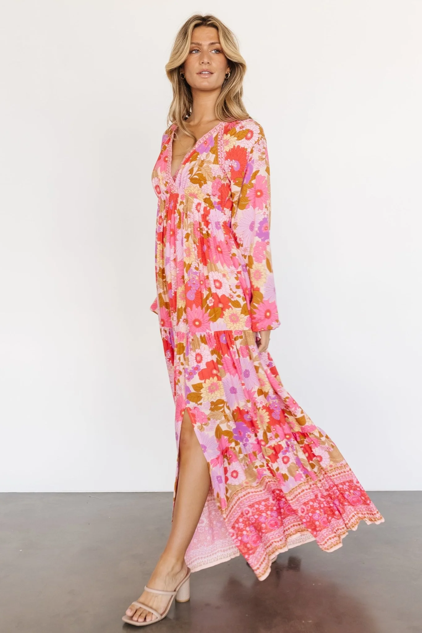 Malena Maxi Dress | Pink Multi