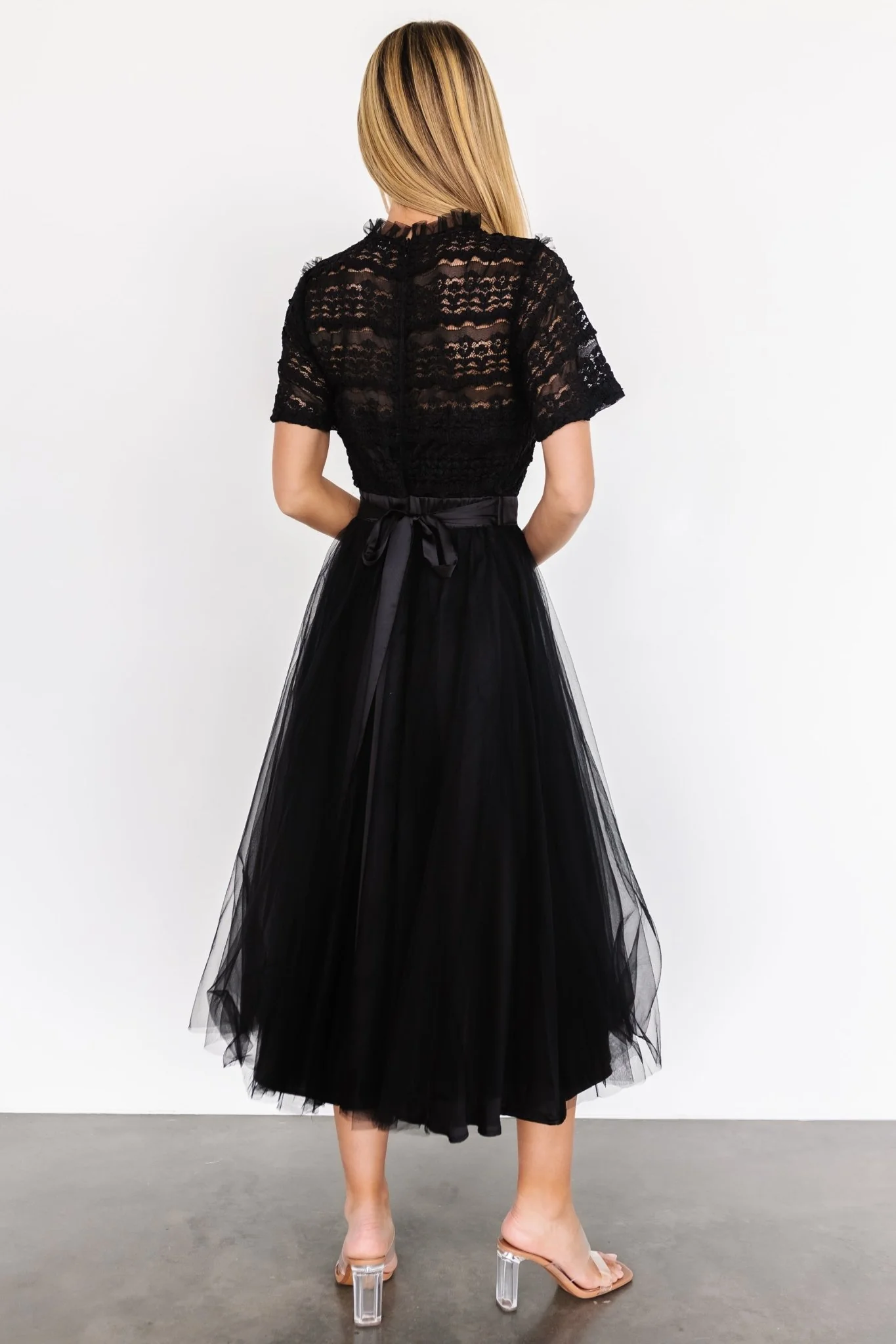 Darcy Tulle Midi Dress | Black