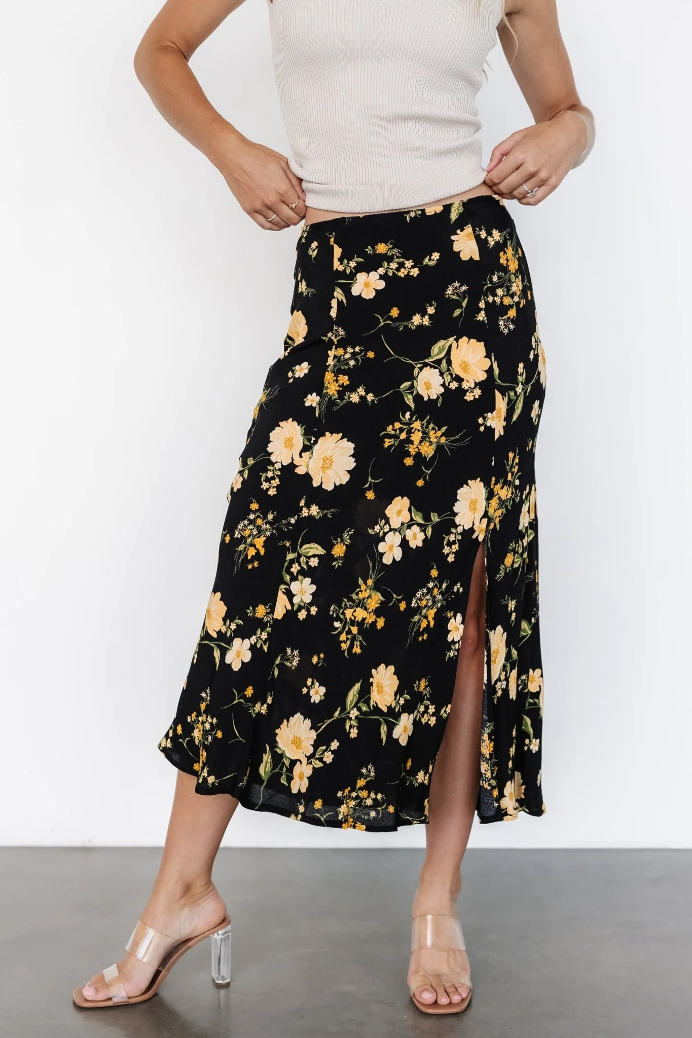 Fairchild Skirt | Black Floral