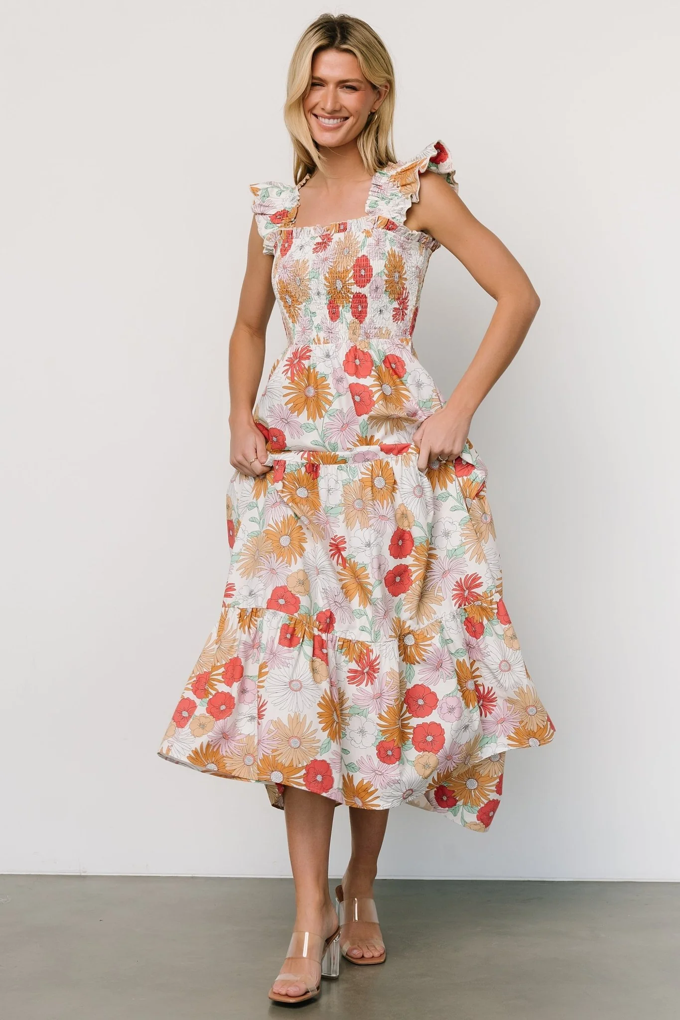 Adela Maxi Dress | Cream Multi Floral