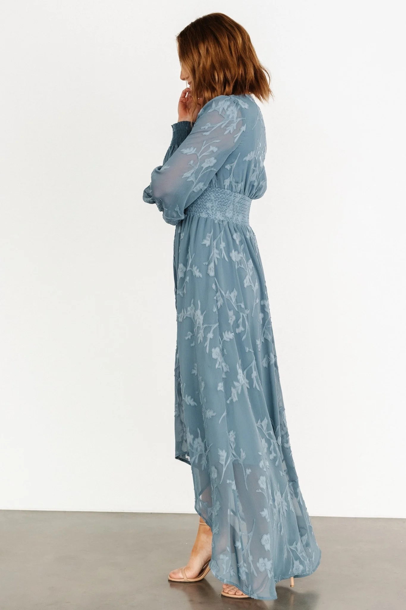 Mayfair High Low Maxi Dress | Slate Blue