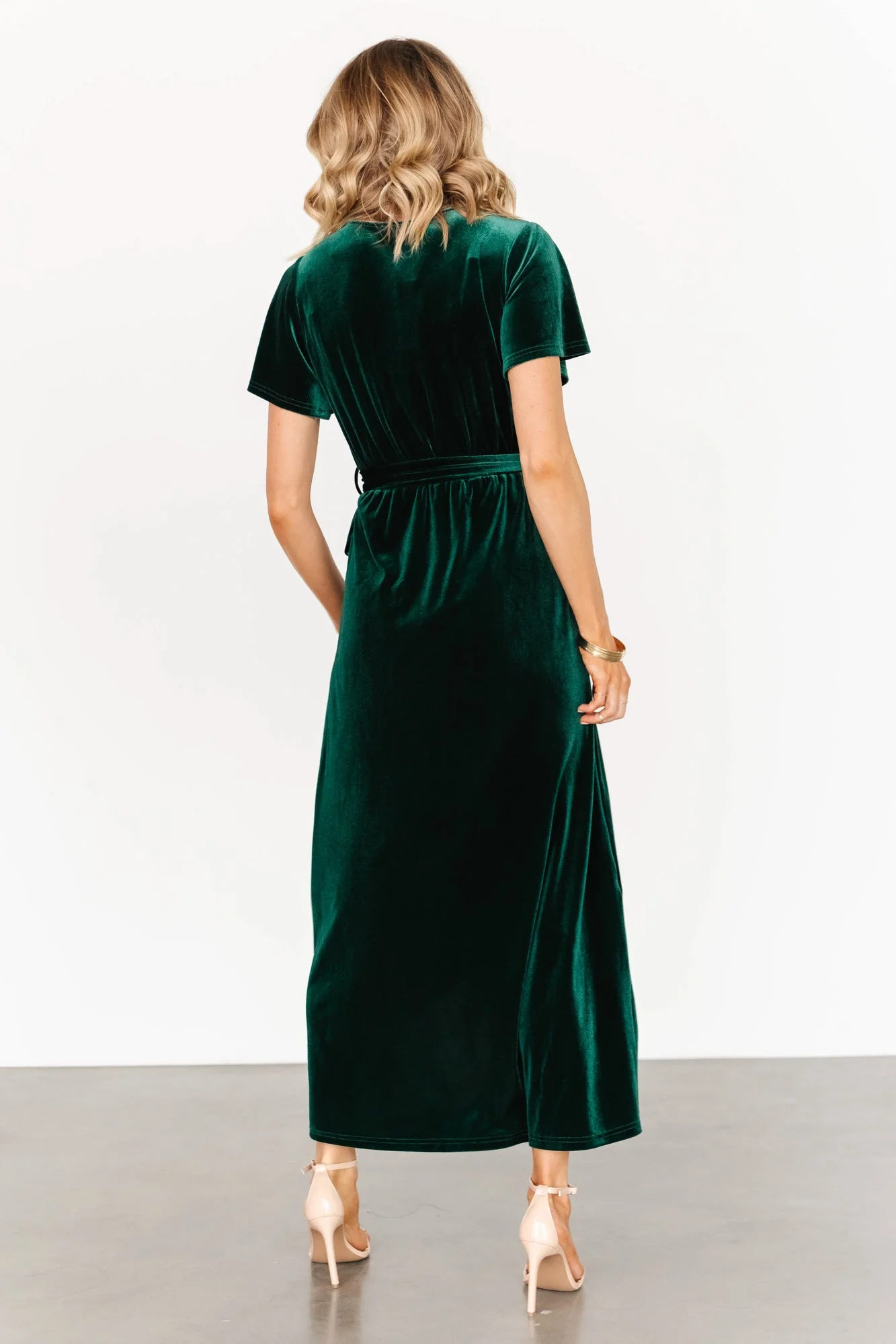 Nadine Velvet Midi Dress | Green