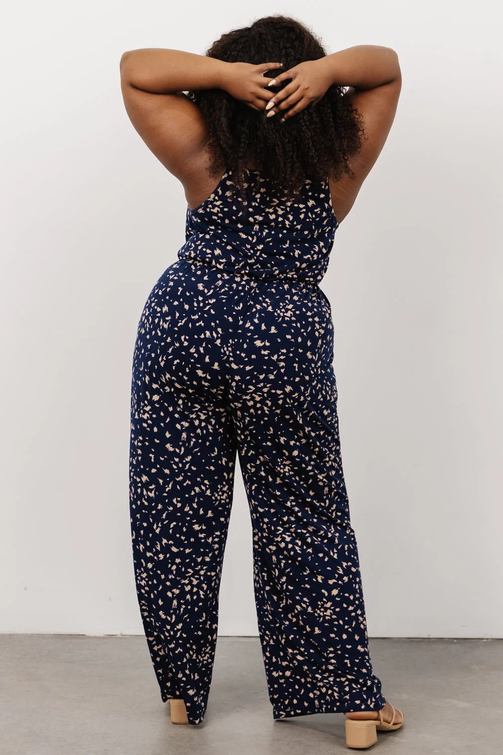 Sade Jumpsuit | Navy Print