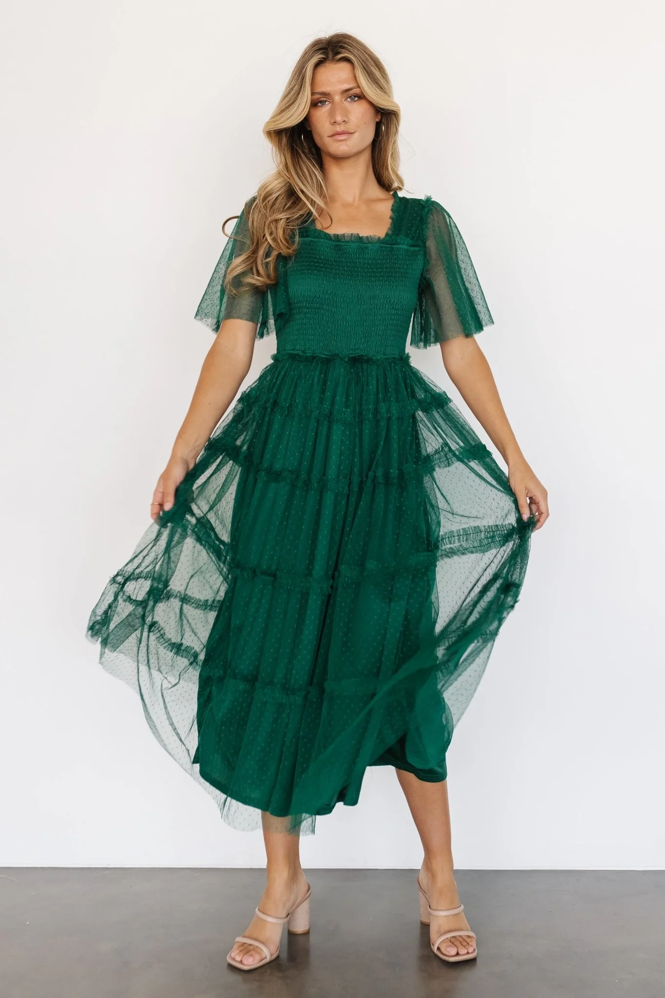 Bexley Tulle Dress | Dark Green