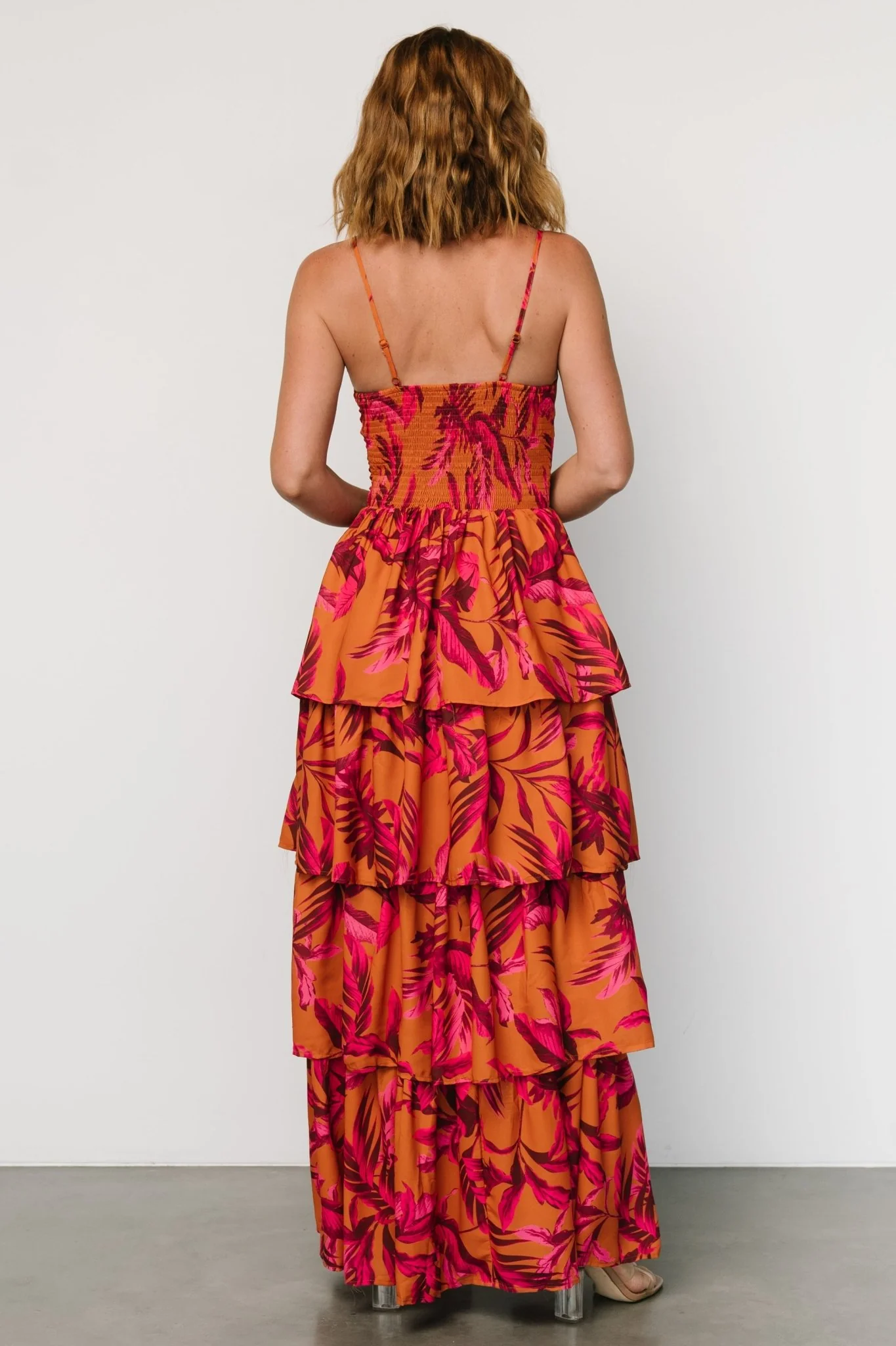 Joree Tiered Maxi Dress | Ginger + Fuschia Multi