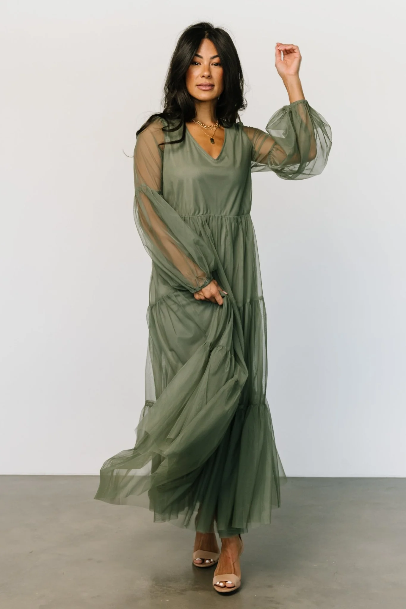 Hoffman Tulle Maxi Dress | Olive