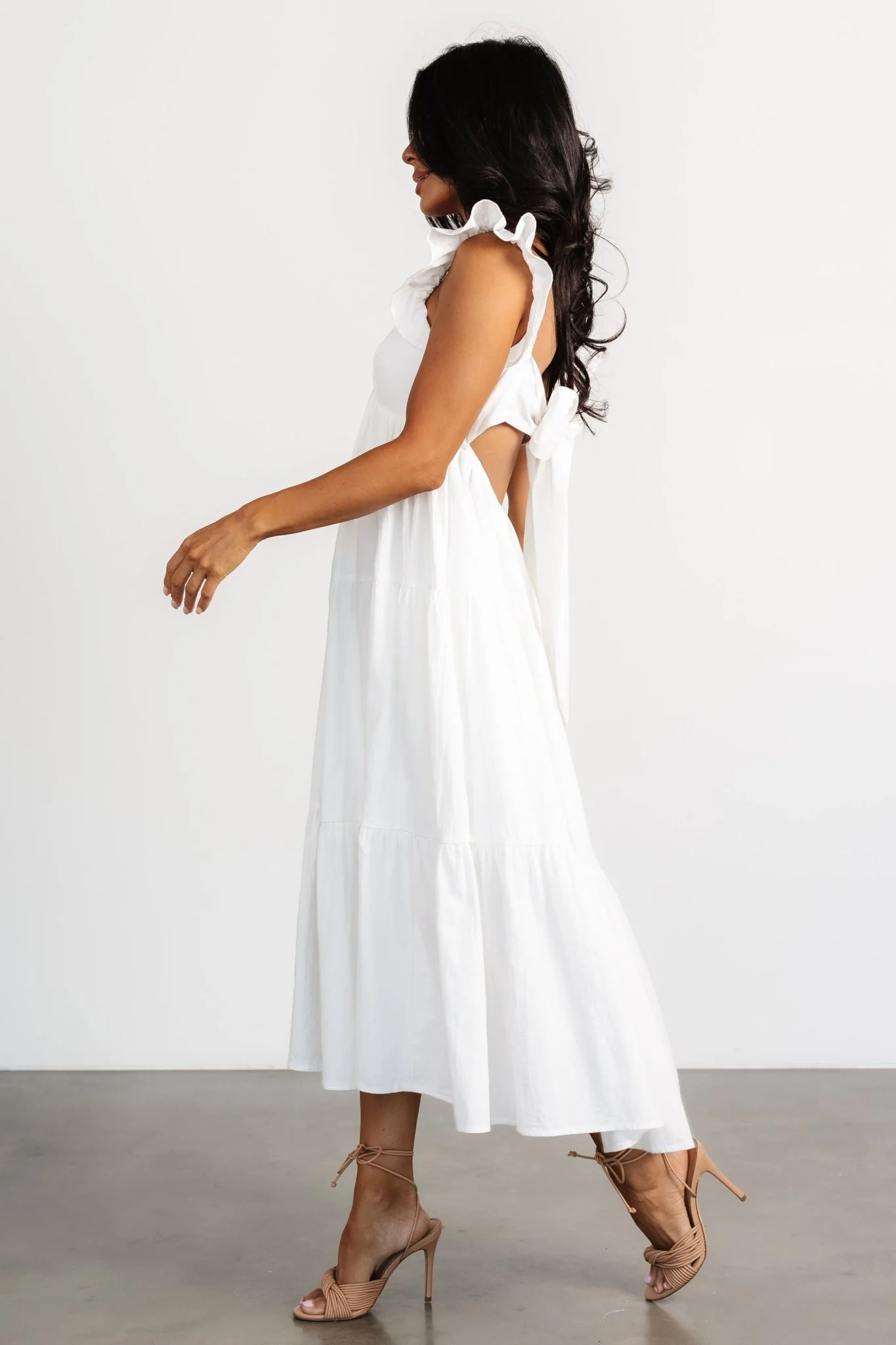 Aria Back Tie Dress | Off White