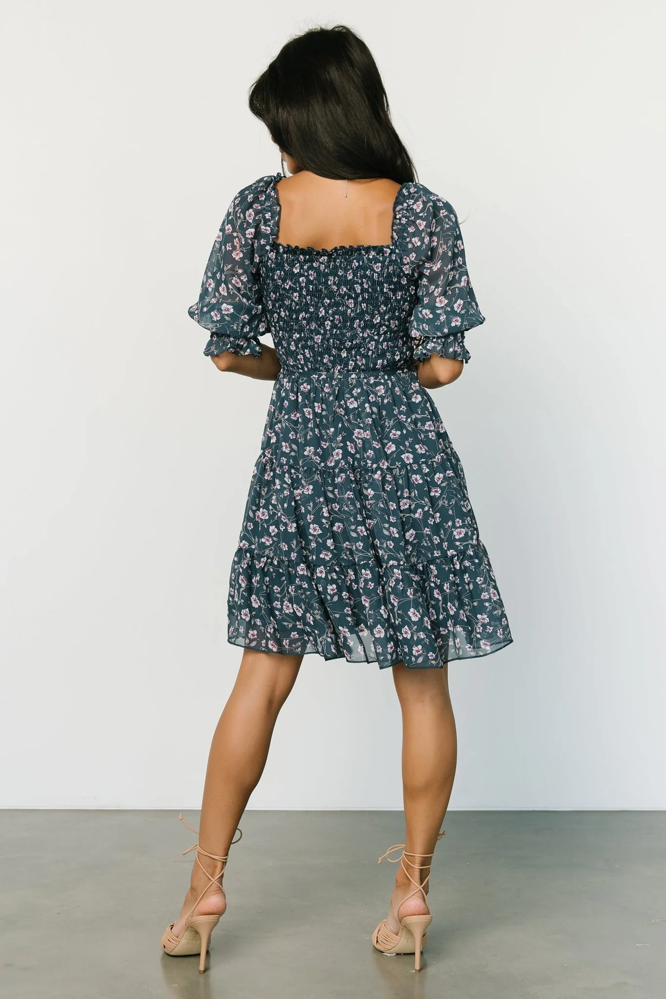 Azlyn Smocked Short Dress | Blue Multi