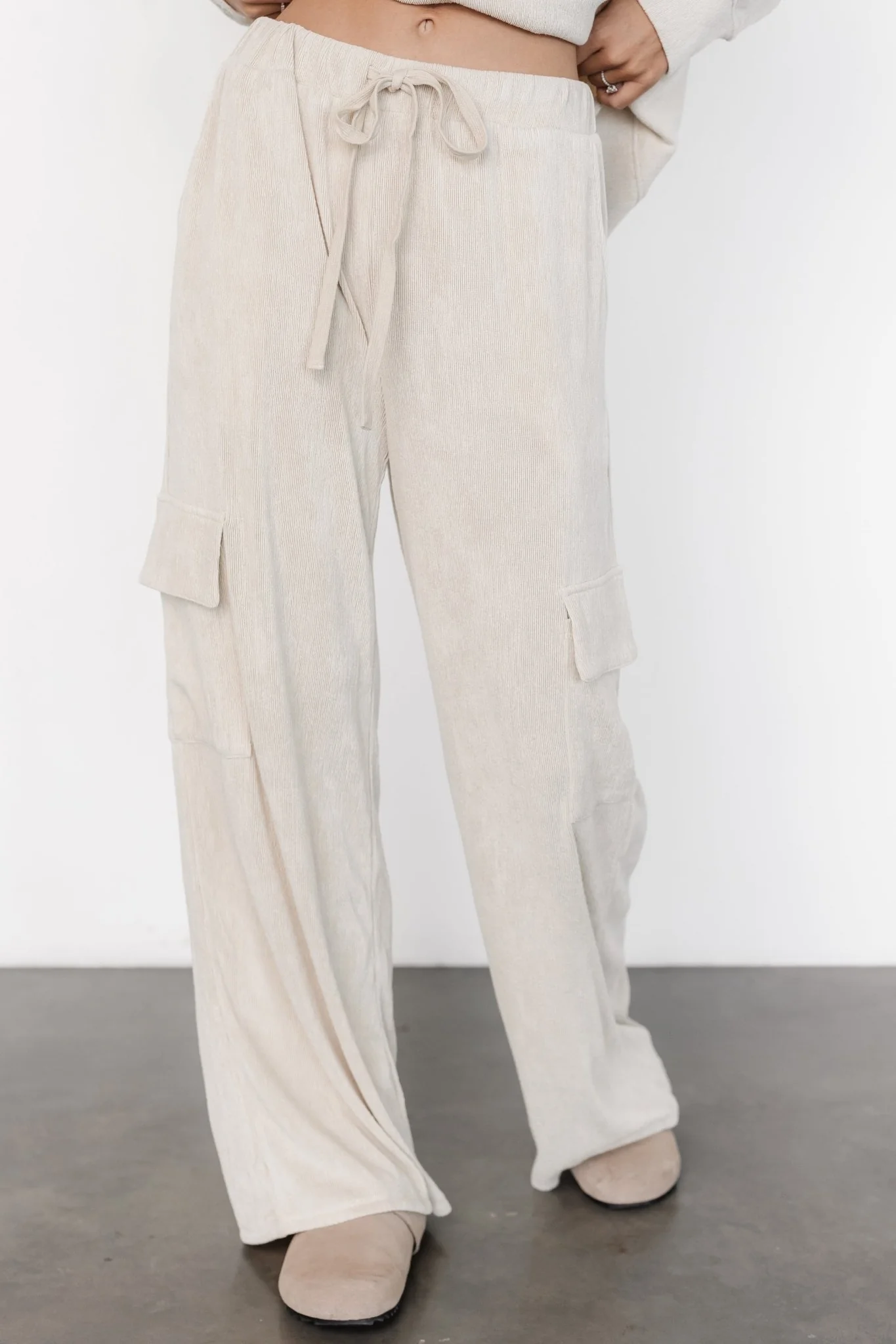 Portland Knit Cargo Pants | Natural