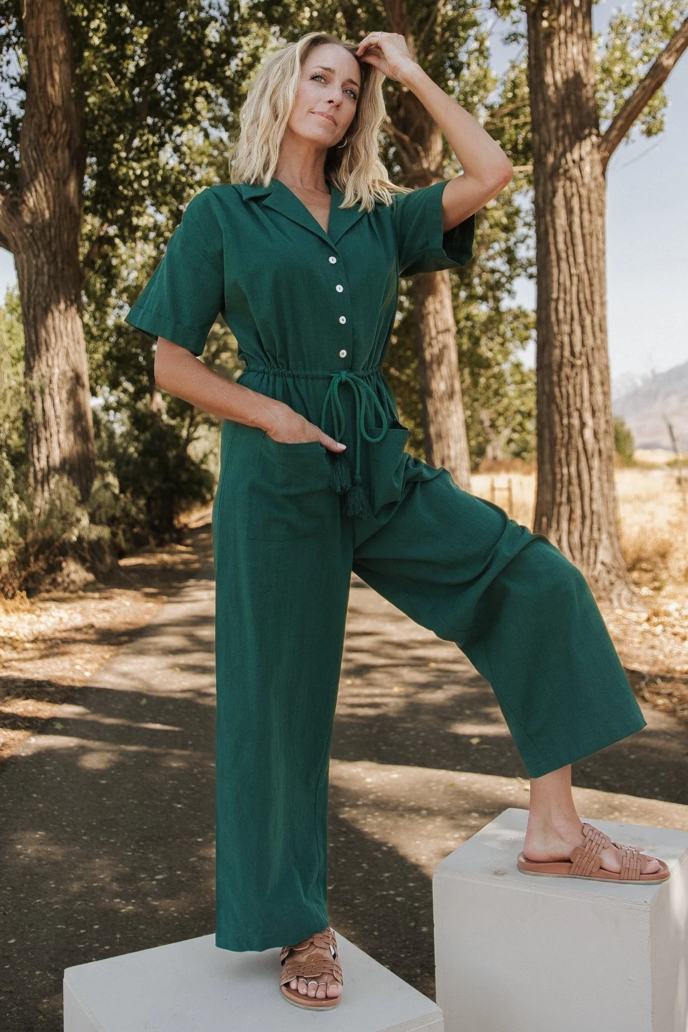 Hemming Jumpsuit | Green