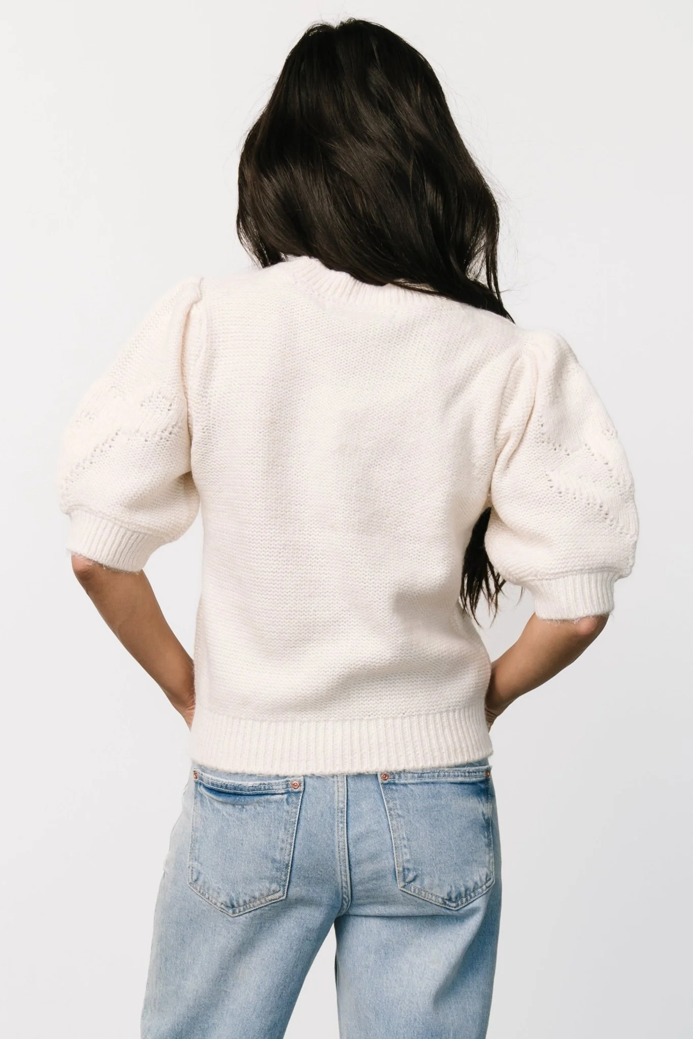 Pamela Sweater Top | Cream