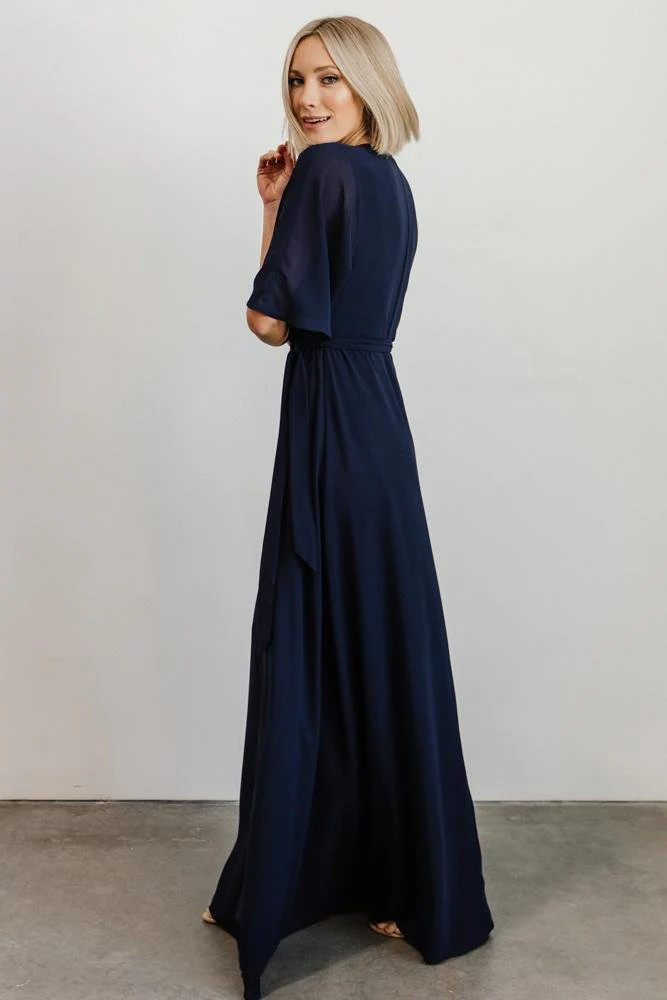 Lilly Wrap Maxi Dress | Navy
