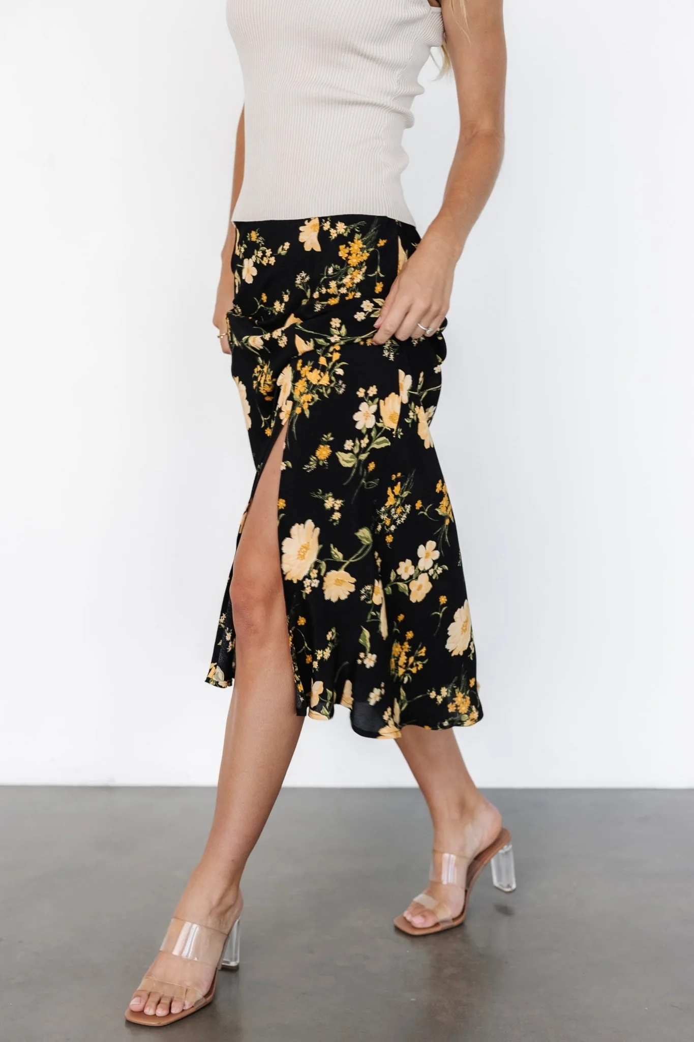 Fairchild Skirt | Black Floral
