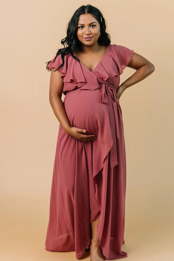 Katya Ruffle Maxi Dress | Rosewood