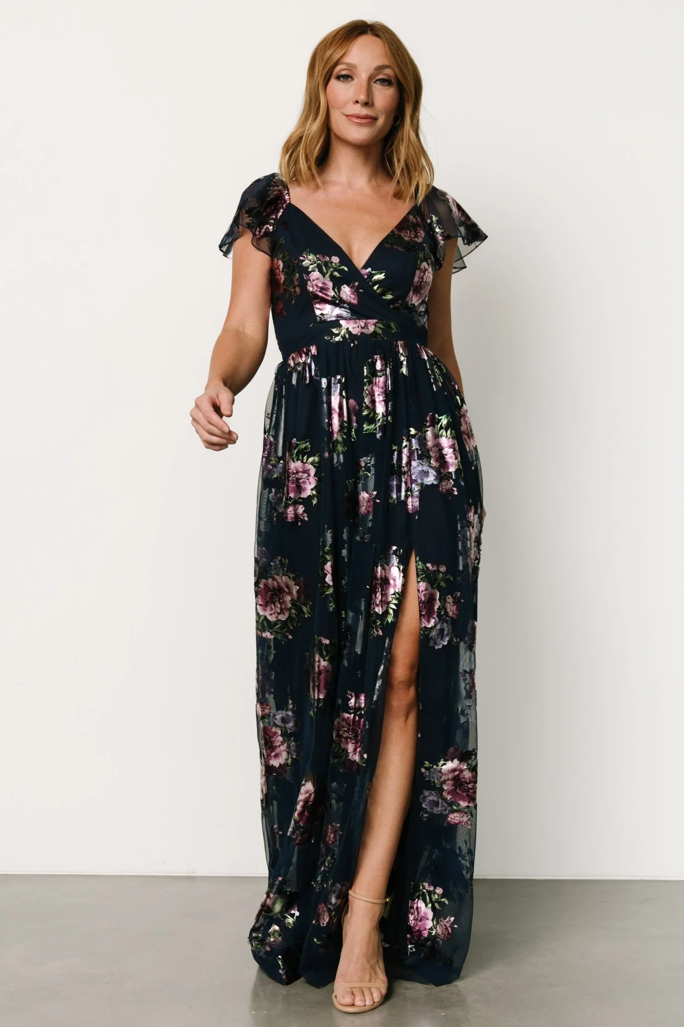 Devany Maxi Dress | Navy Multi