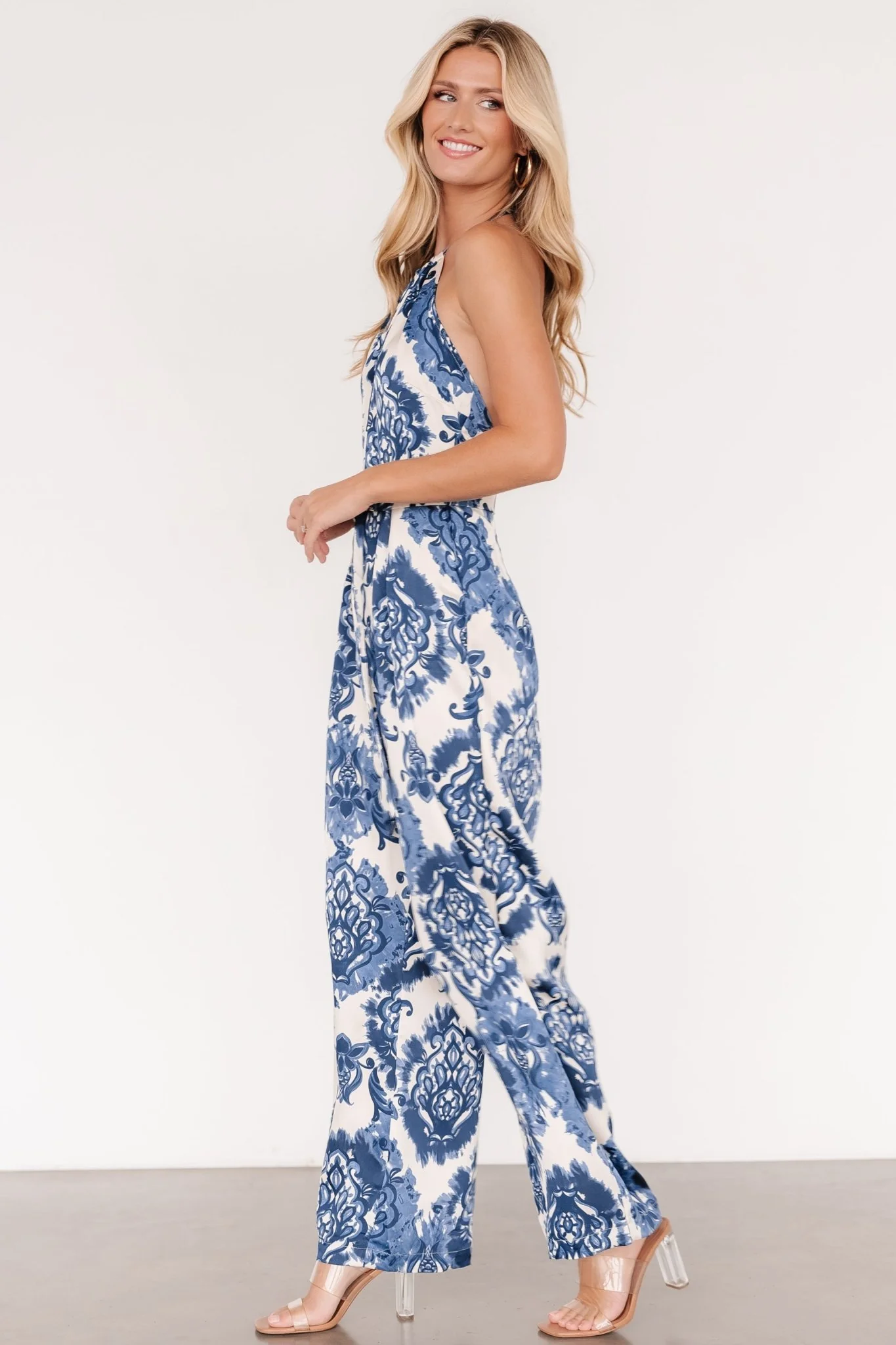 Korra Satin Jumpsuit | Blue Print