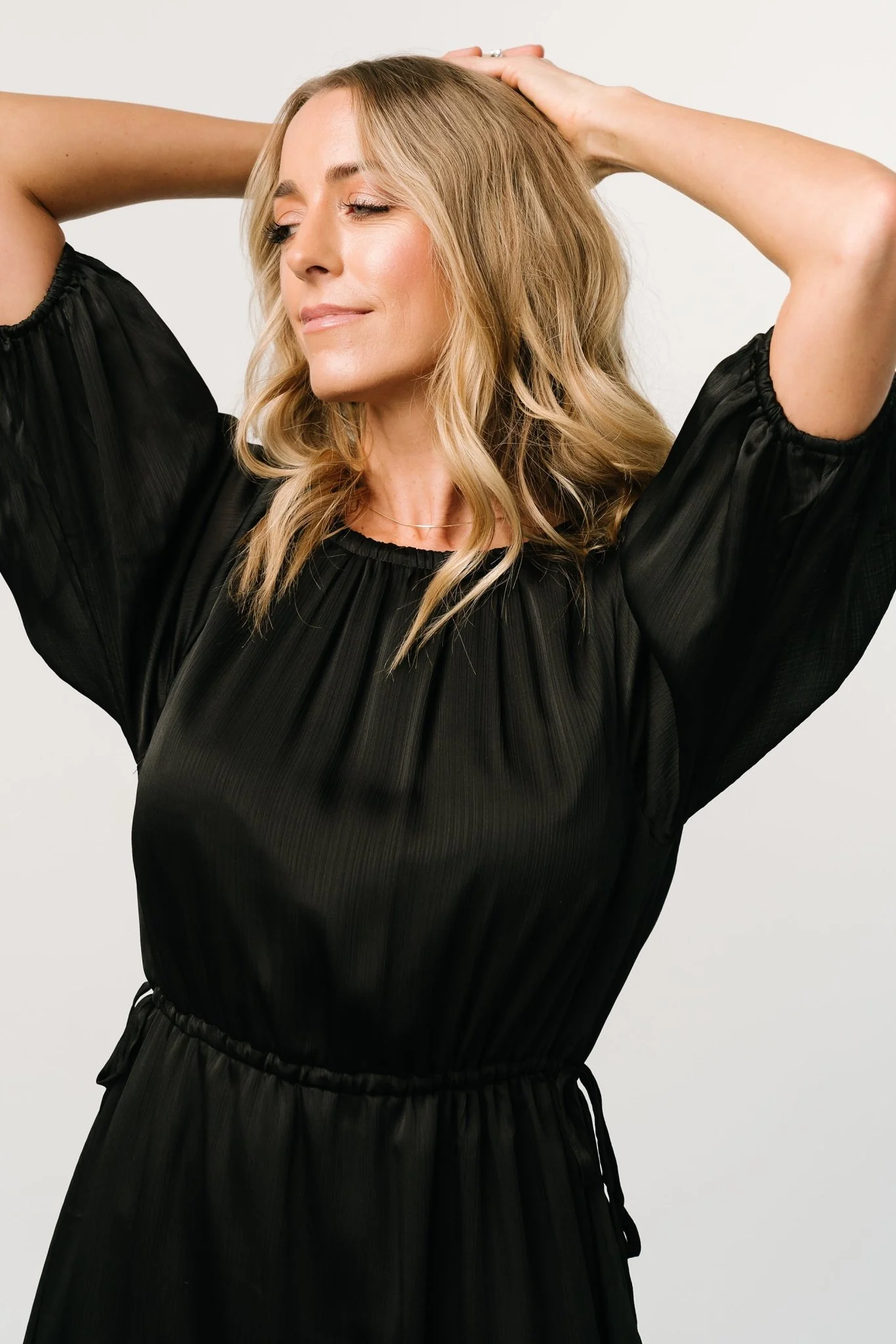 Lauretta Tie Waist Dress | Black