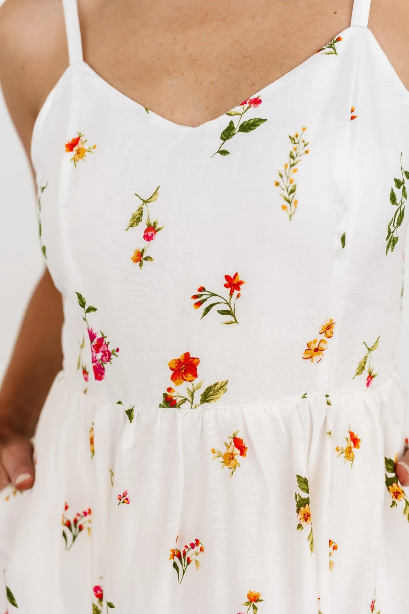 Daniella Tank Dress | Off White Floral