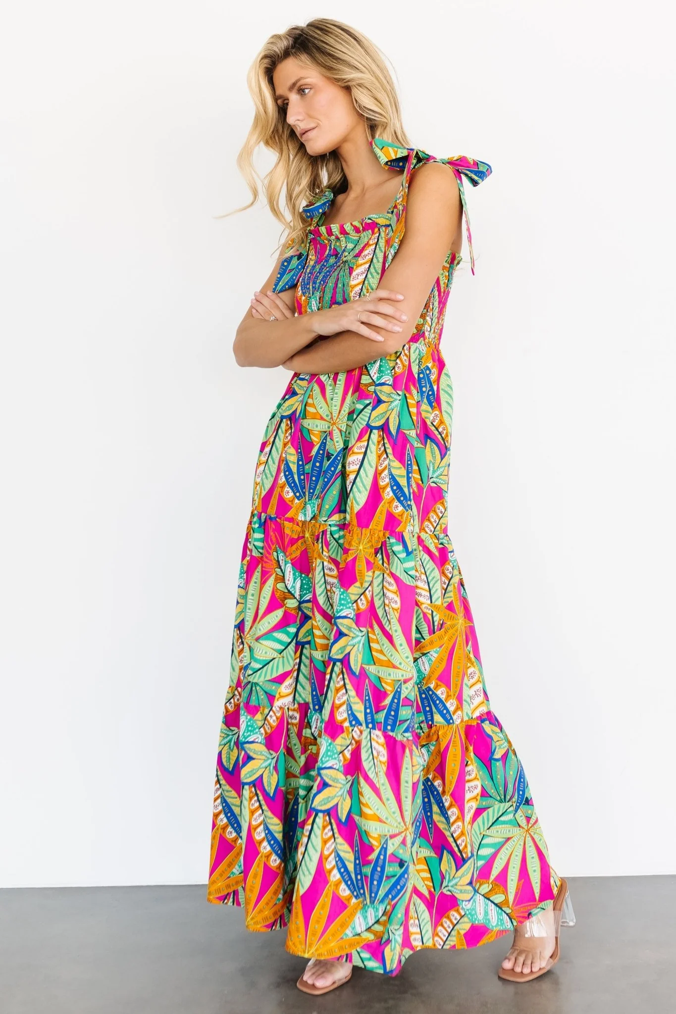 Cabana Maxi Dress | Green + Fuchsia Multi