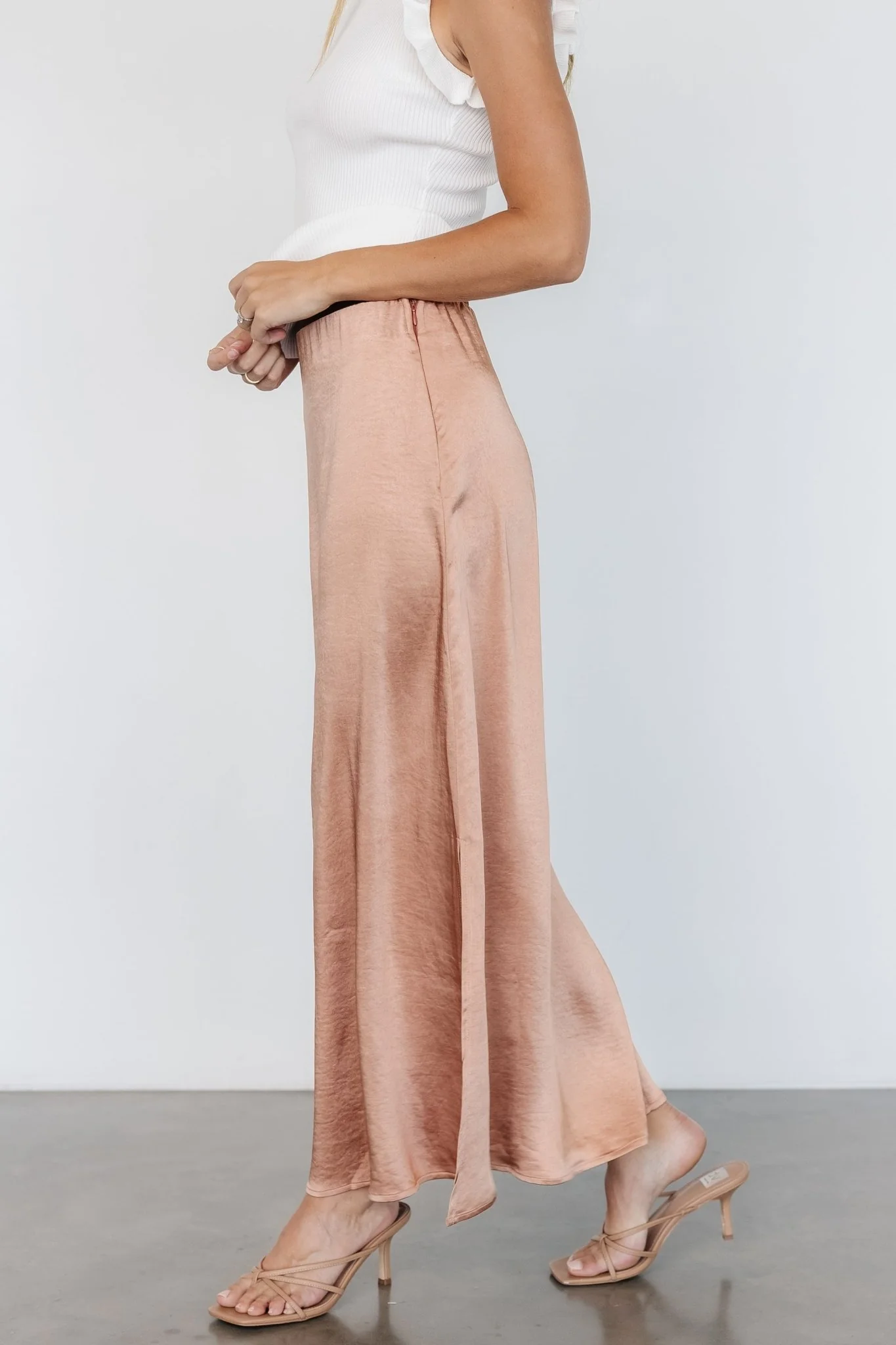 Dominga Satin Skirt | Light Copper