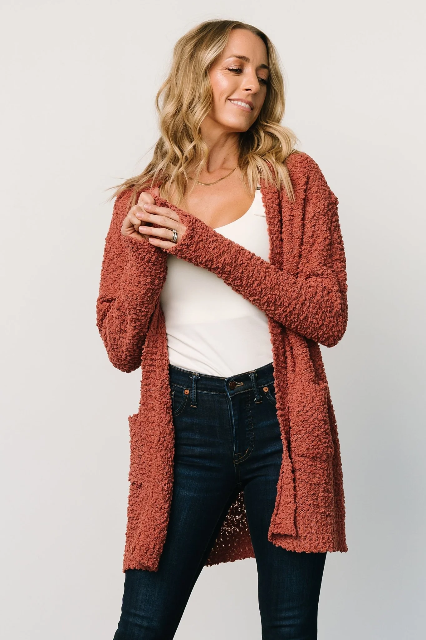 Oxford Pocket Cardigan | Rust
