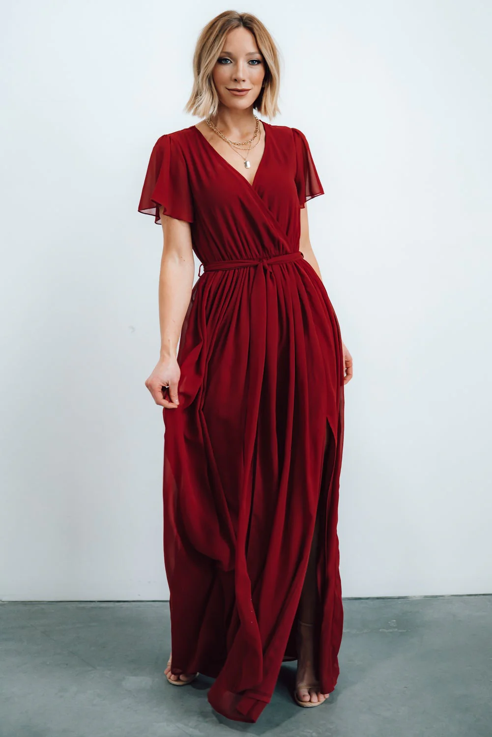 Kristina Maxi Dress | Burgundy